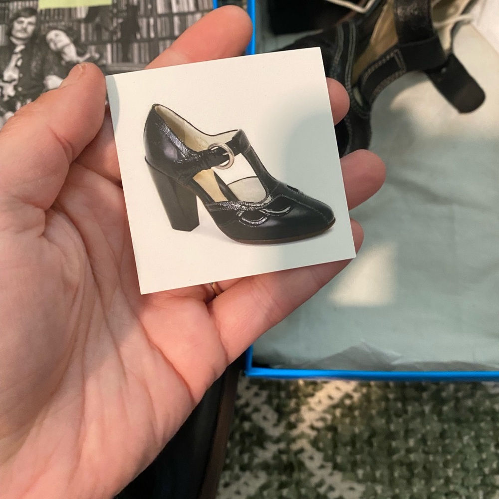 John Fluevog Sigourney Black Leather Heels - Picture 11 of 16